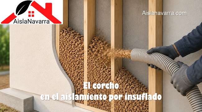 el corcho en el aislamiento por insuflado