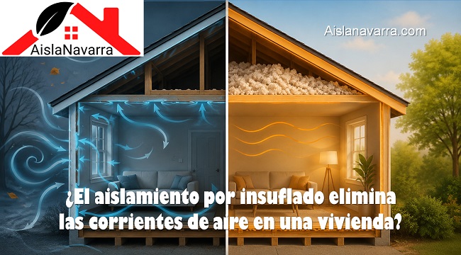El aislamiento por insuflado elimina las corrientes de aire en una vivienda